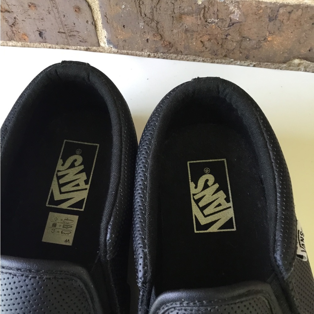 Vans Black Perforated Slip-On Loafers